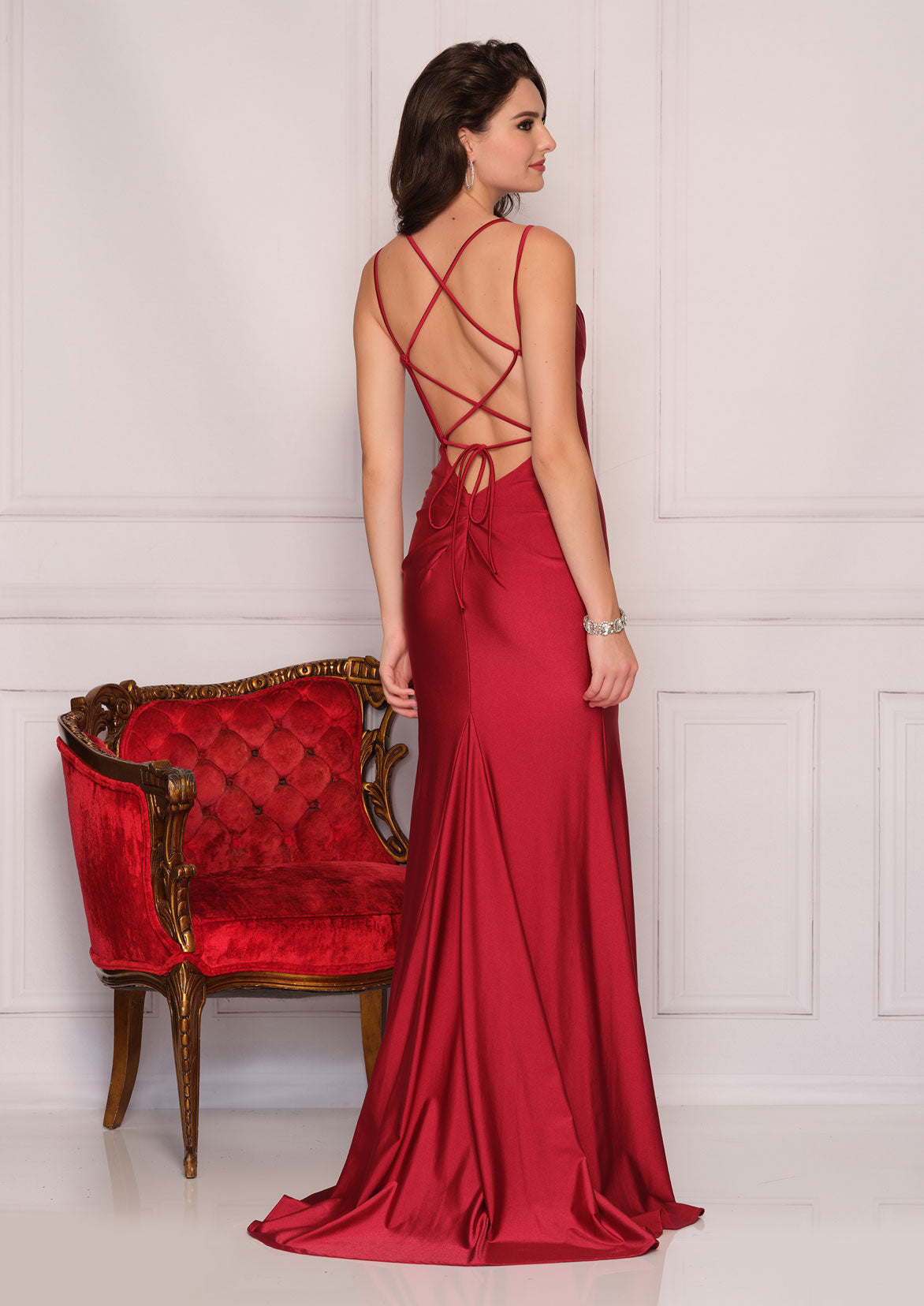 FITTED JERSEY GOWN