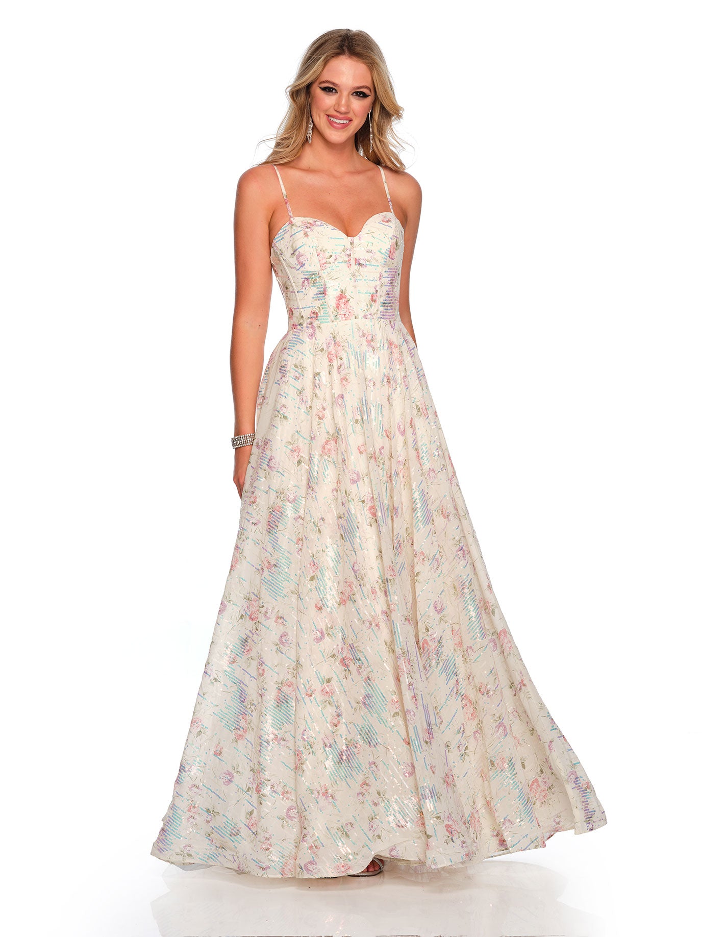 PRINTED FLOWY GOWN