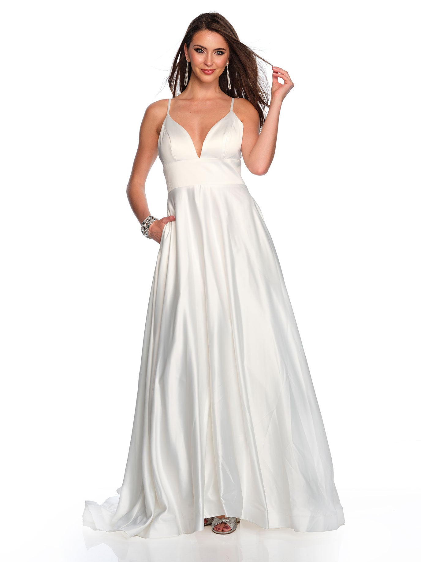 SPAGHETTI STRAP A-LINE WEDDING DRESS