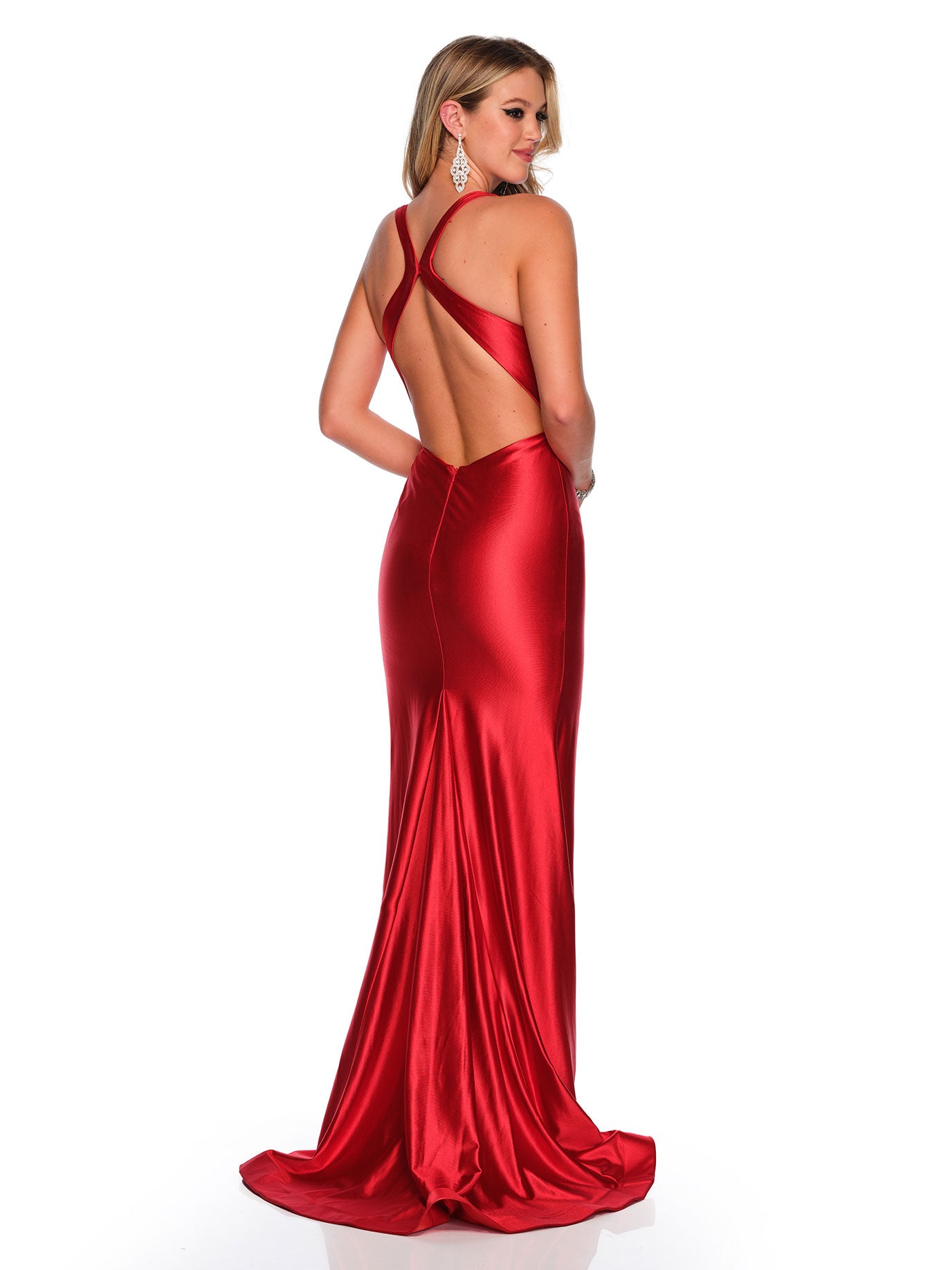 FITTED SHINY STRETCH JERSEY DRESS