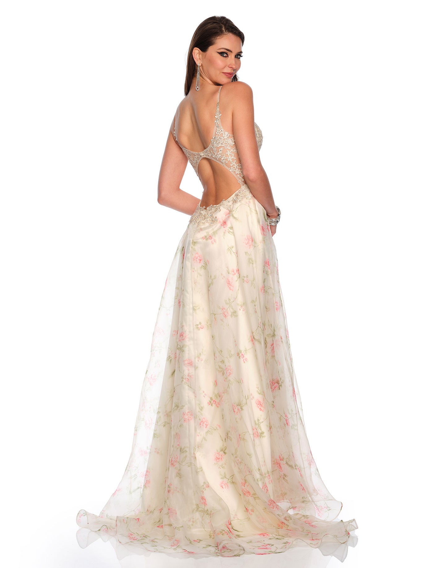 FLORAL PRINT FLOWY GOWN