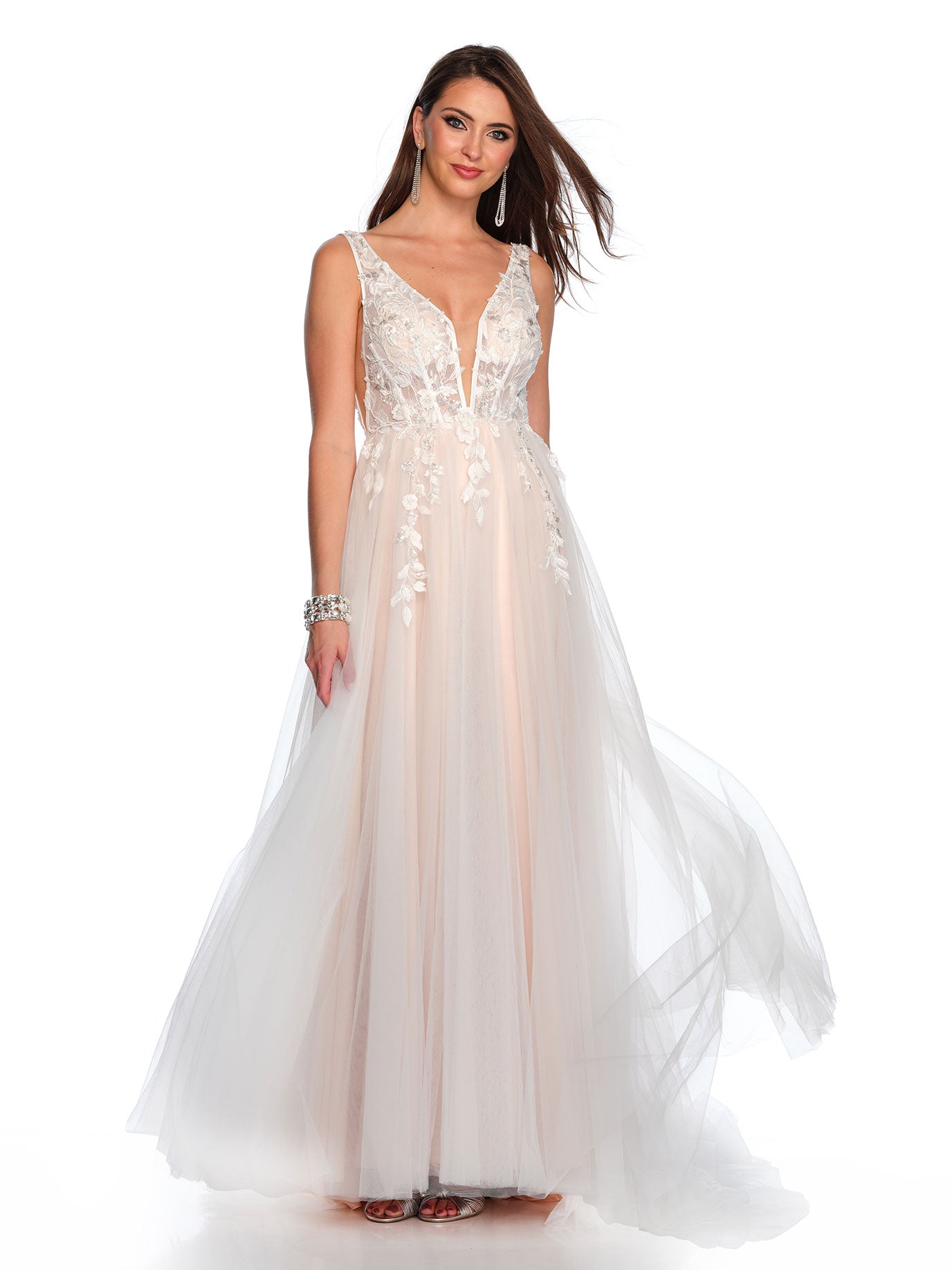 EMBROIDERED TULLE WEDDING DRESS