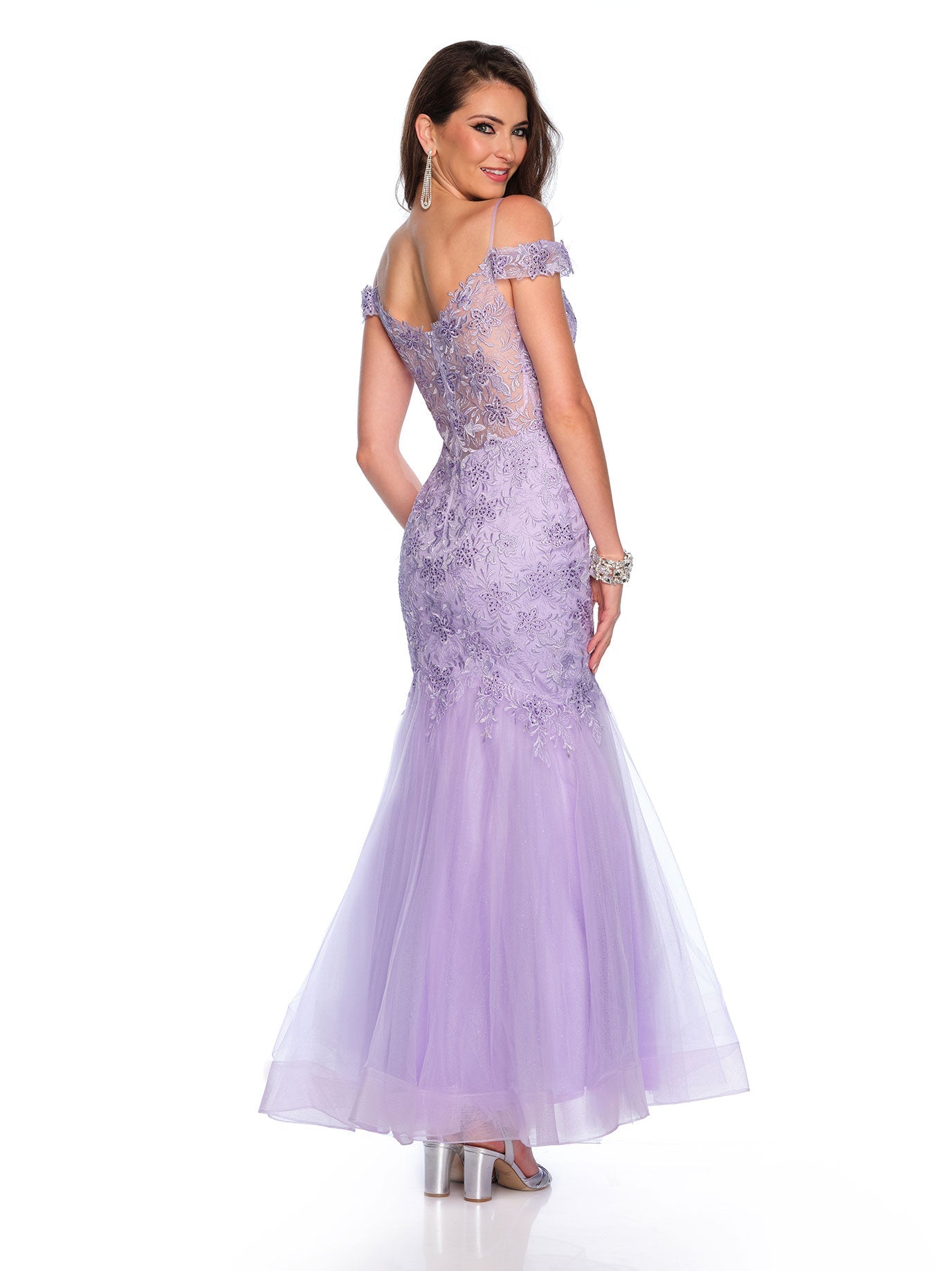 EMBROIDERED TULLE MERMAID GOWN PLUS SIZE