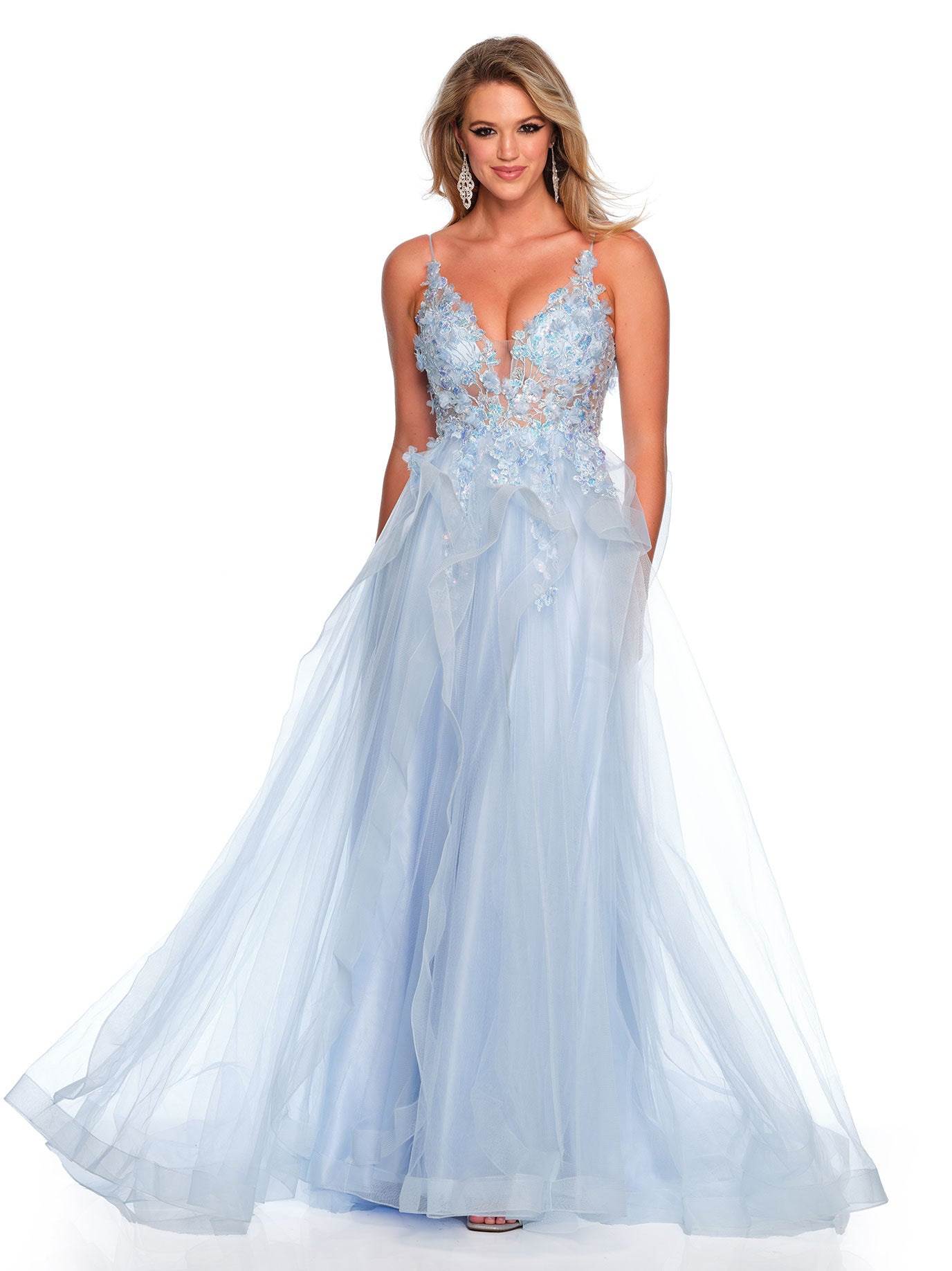 EMBELLISHED TULLE BALLGOWN