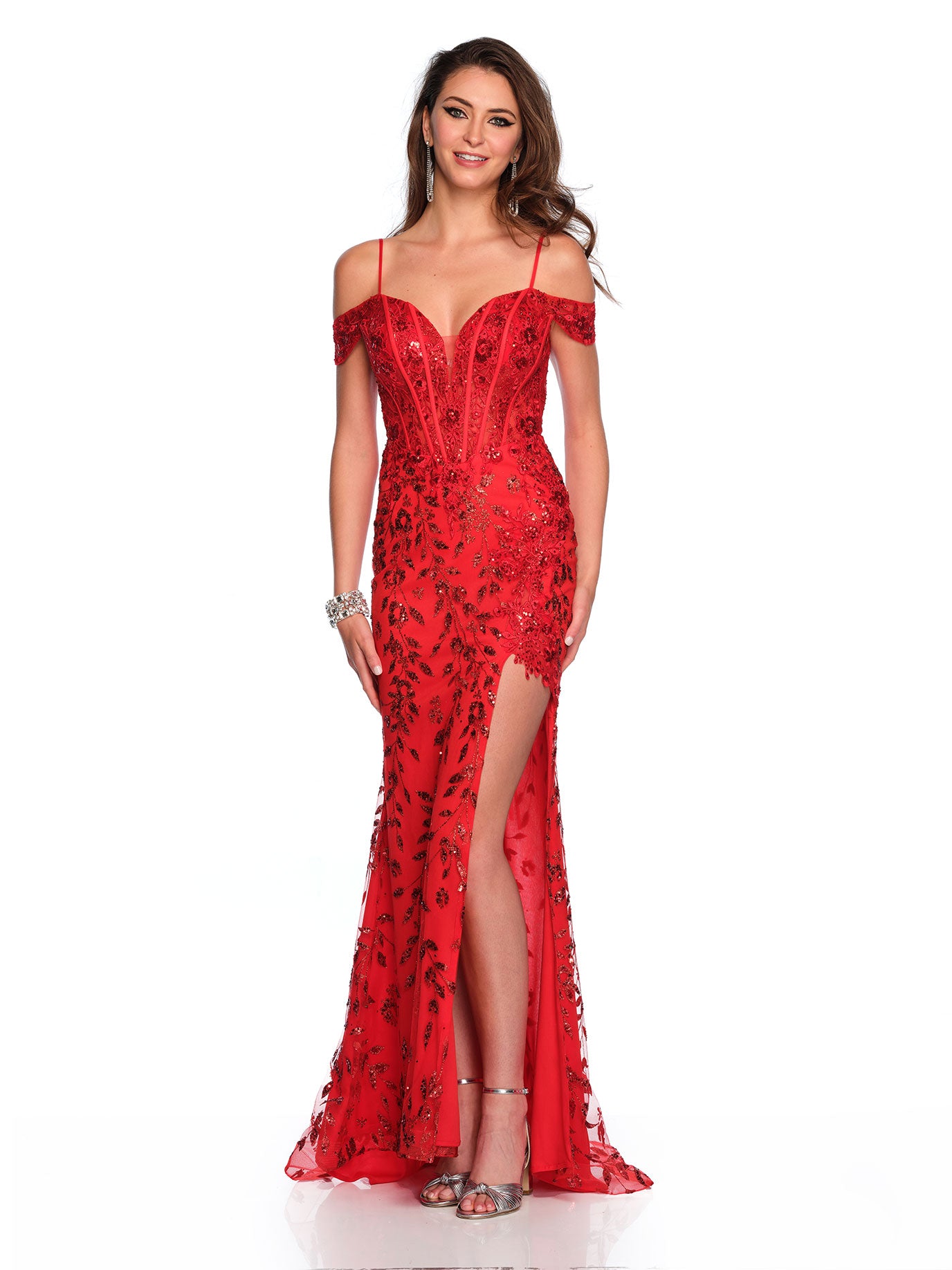OFF THE SHOULDER CORSET GOWN
