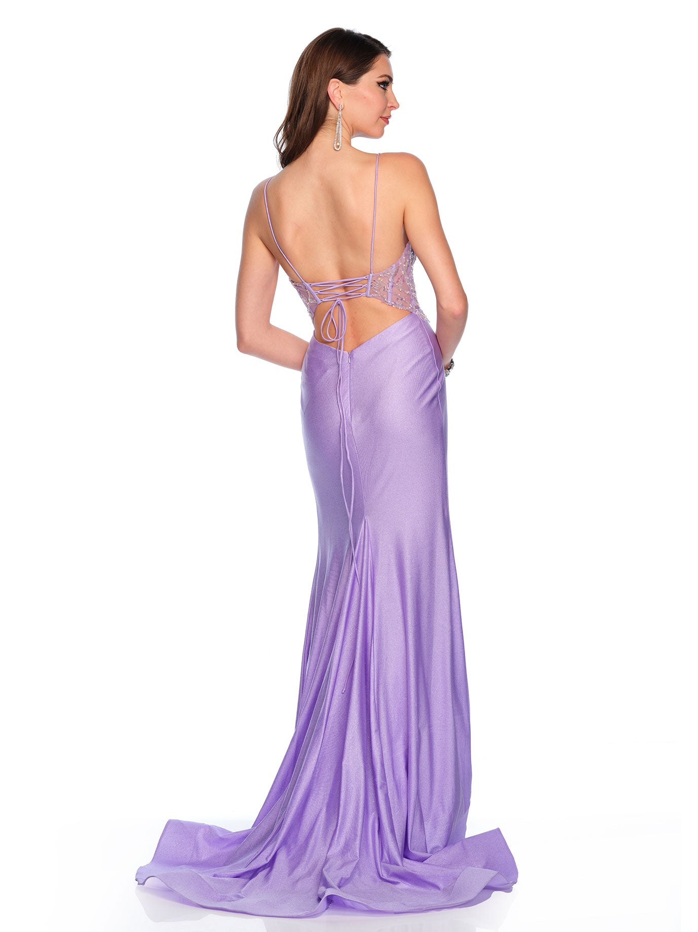 FITTED SHIMMER JERSEY GOWN