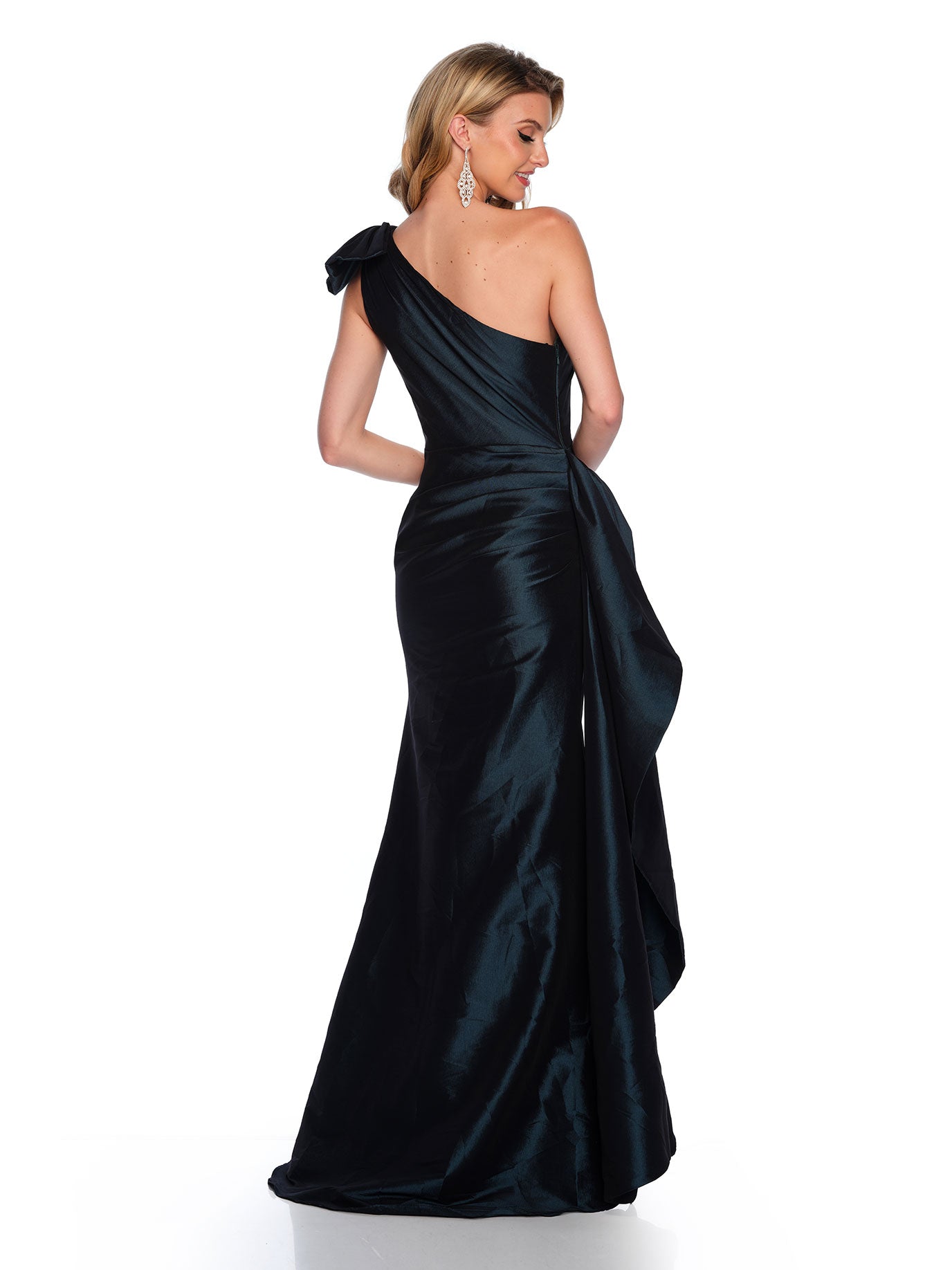 ONE SHOULDER TAFFETA GOWN