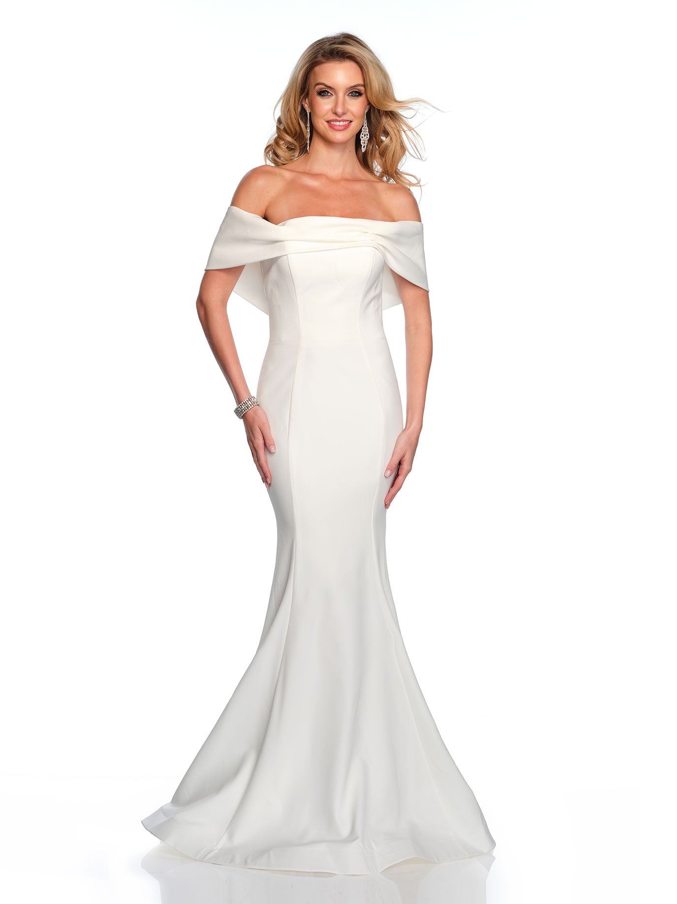 FITTED OFF THE SHOULDER WEDDING DRESS