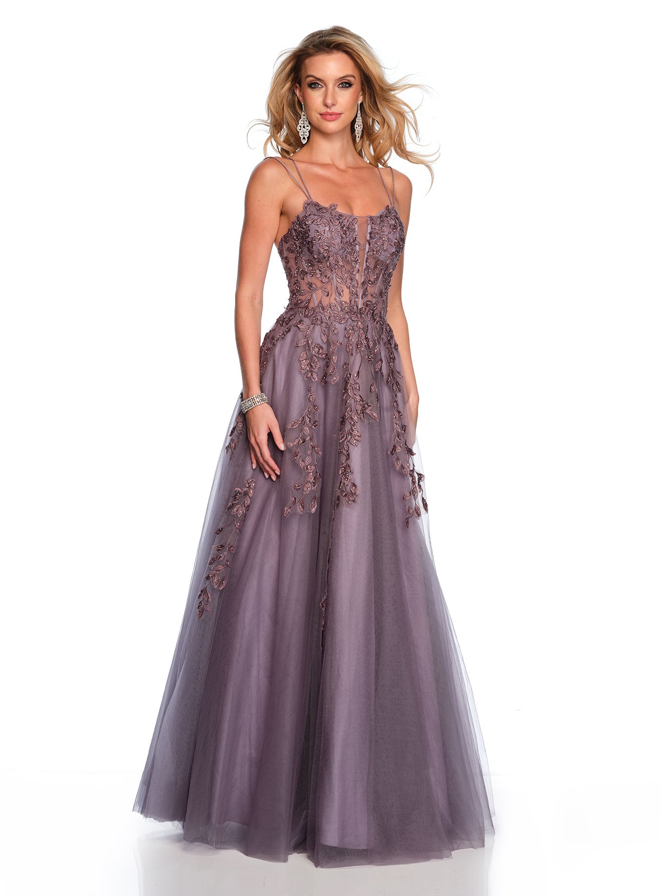 EMBROIDERED TULLE BALLGOWN