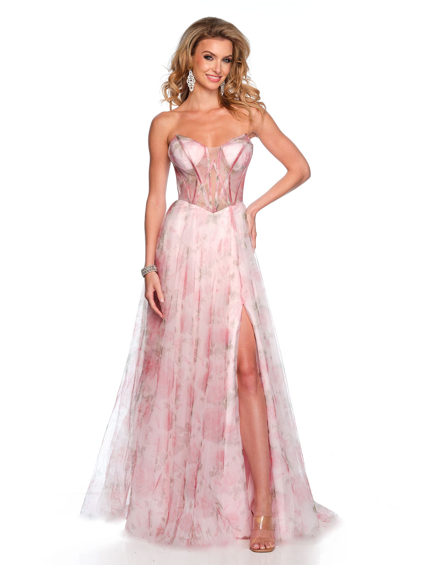 chiffon flowy dress PRINTED CHIFFON FLOWY GOWN – Dave & Johnny