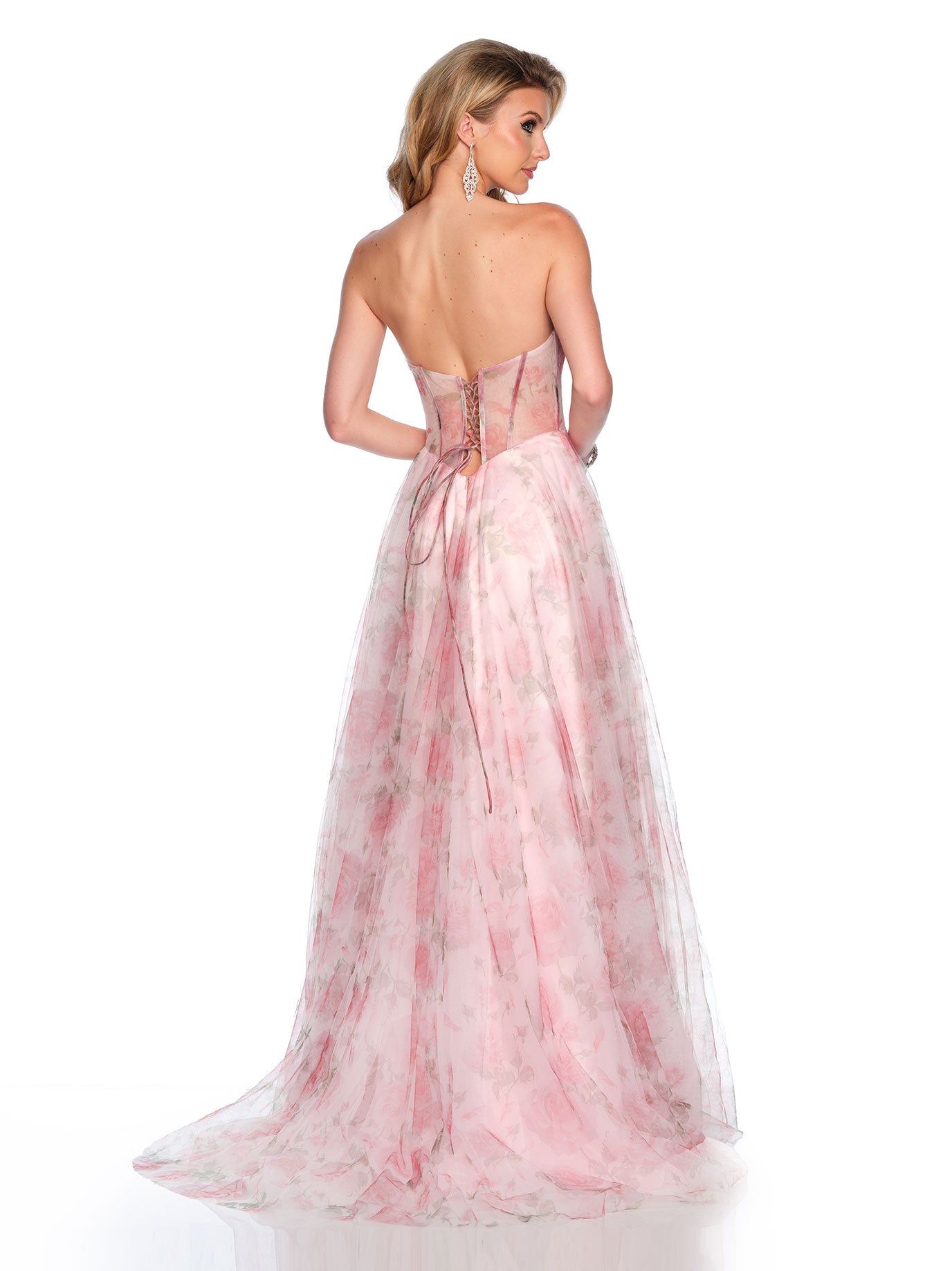 PRINTED CHIFFON FLOWY GOWN