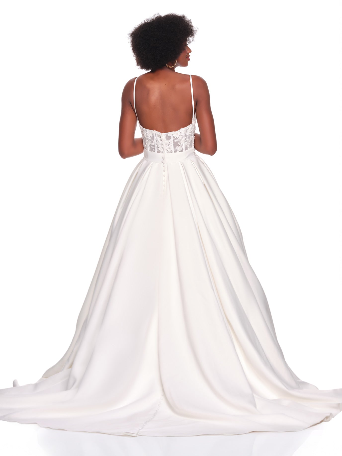 BALLGOWN BRIDAL DRESS WITH CORSETTED ILLUSION TOP
