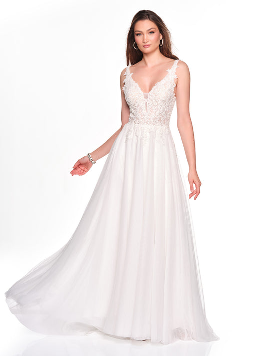 A-LINE BRIDAL GOWN WITH BEADED BODICE