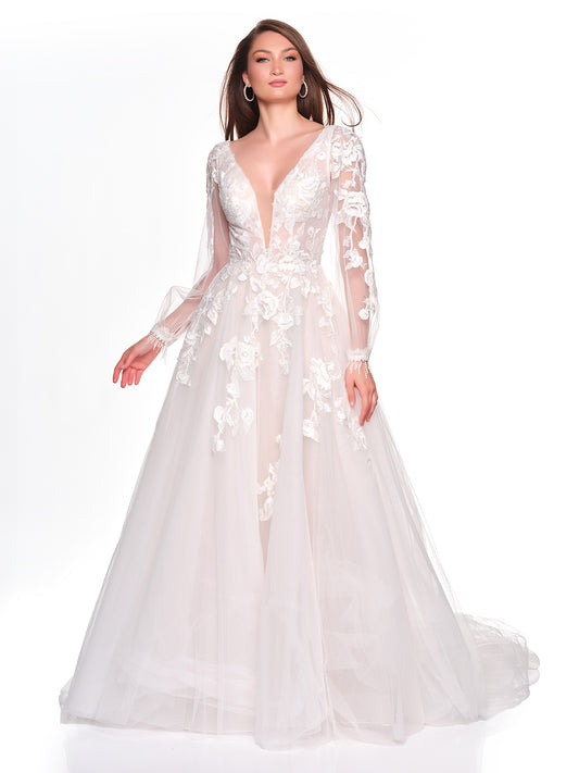 ROMANTIC LONG SLEEVE BRIDAL GOWN