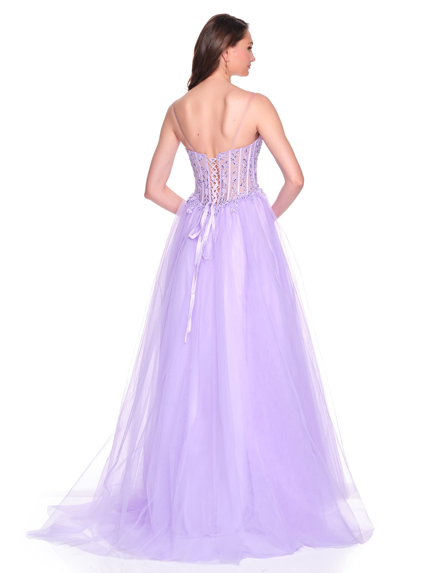 TULLE BALLGOWN WITH EMBELLISHED BODICE PLUS SIZE