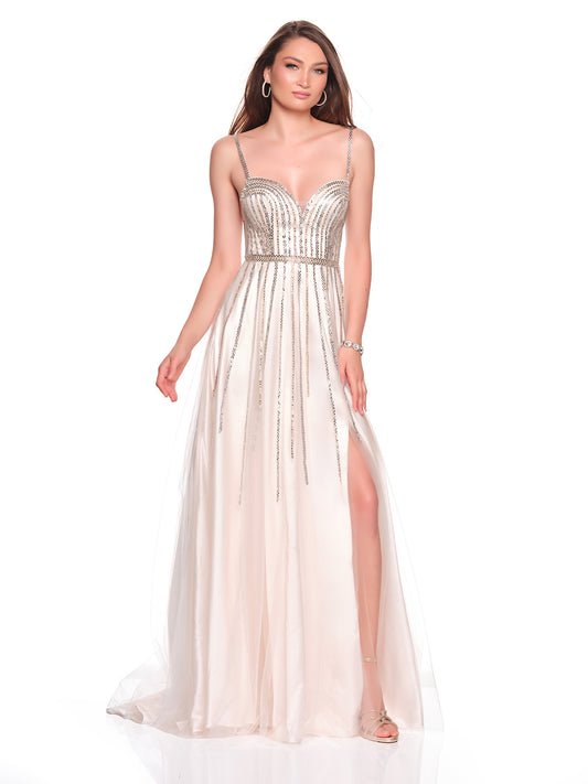 BEADED TULLE BALLGOWN