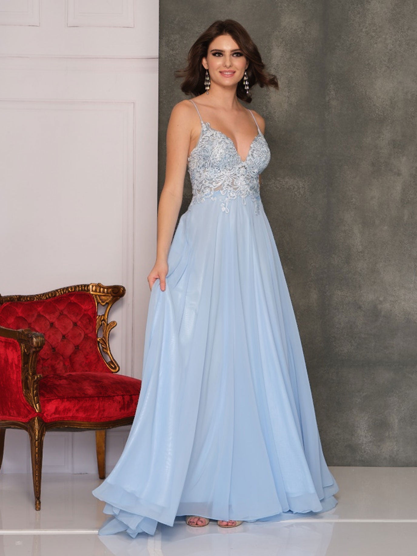 FLOWY CHIFFON GOWN