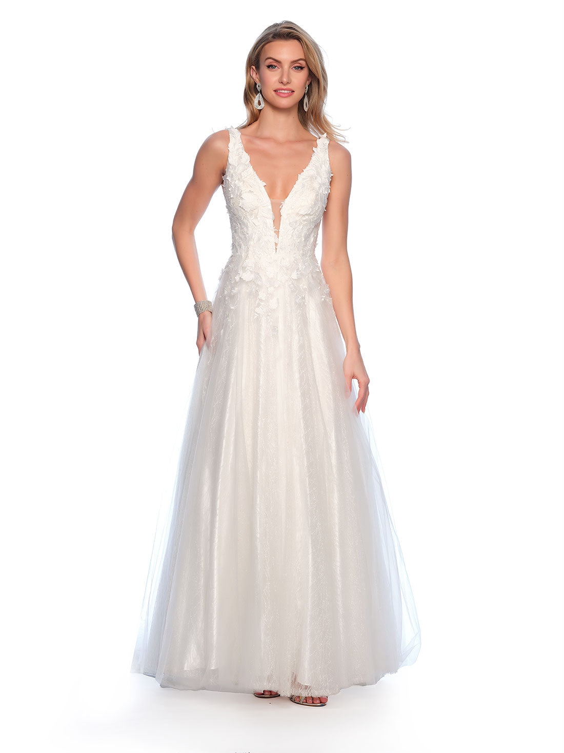 3D GLITTER TULLE BALLGOWN PLUS SIZE