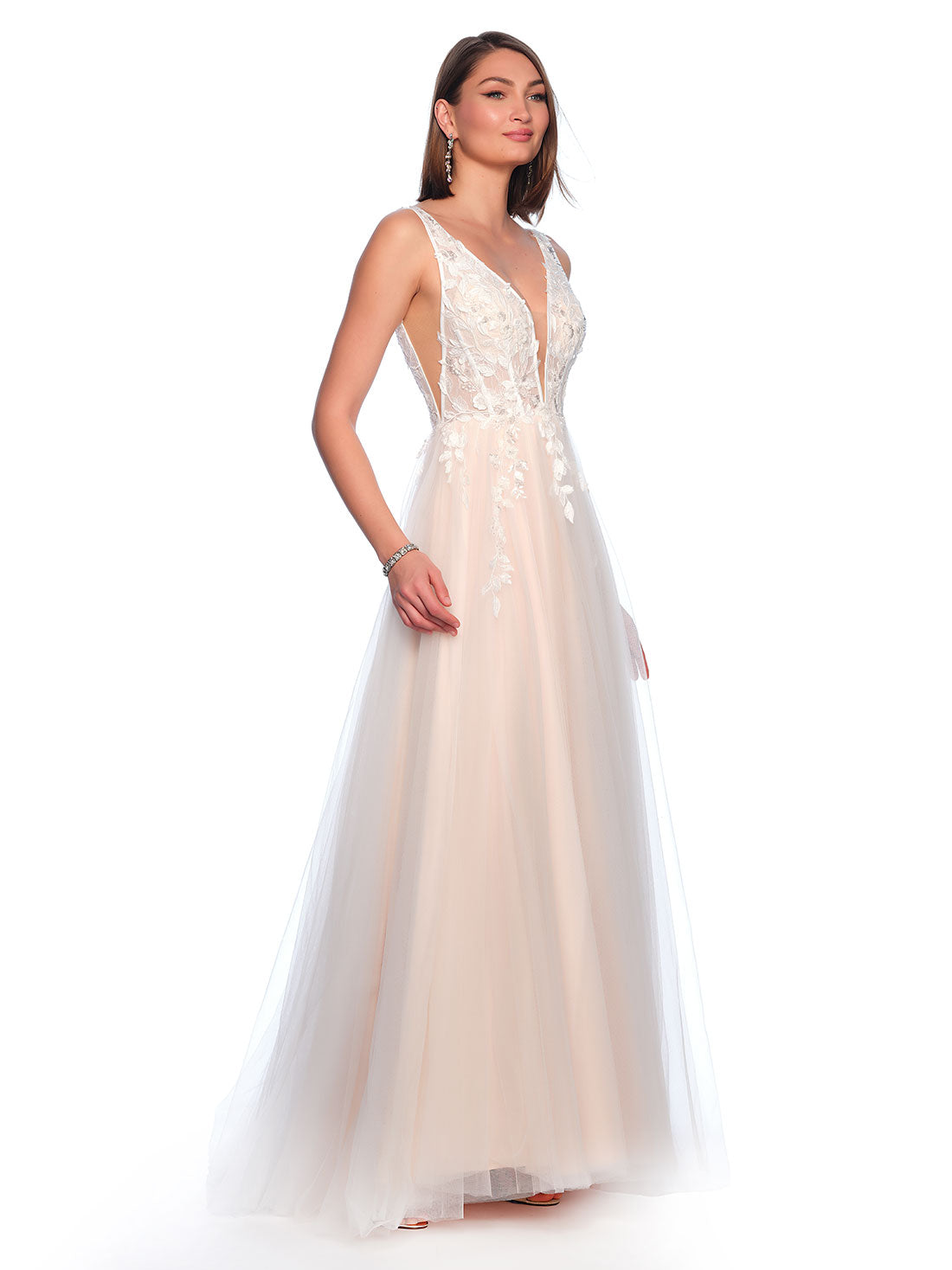EMBROIDERED TULLE WEDDING DRESS