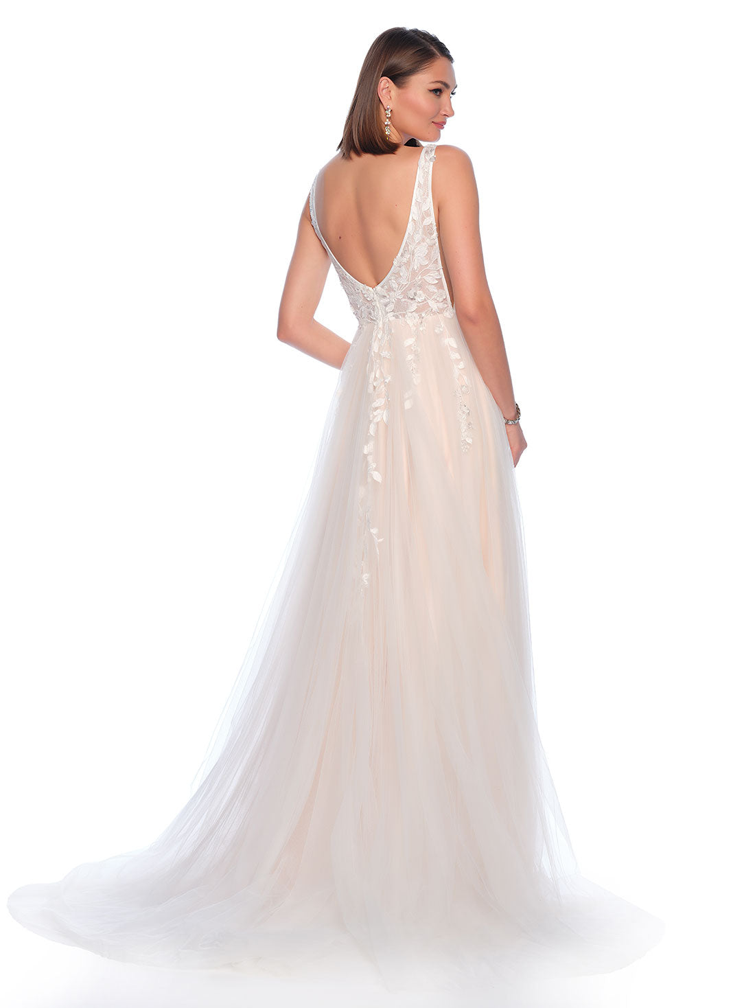EMBROIDERED TULLE WEDDING DRESS
