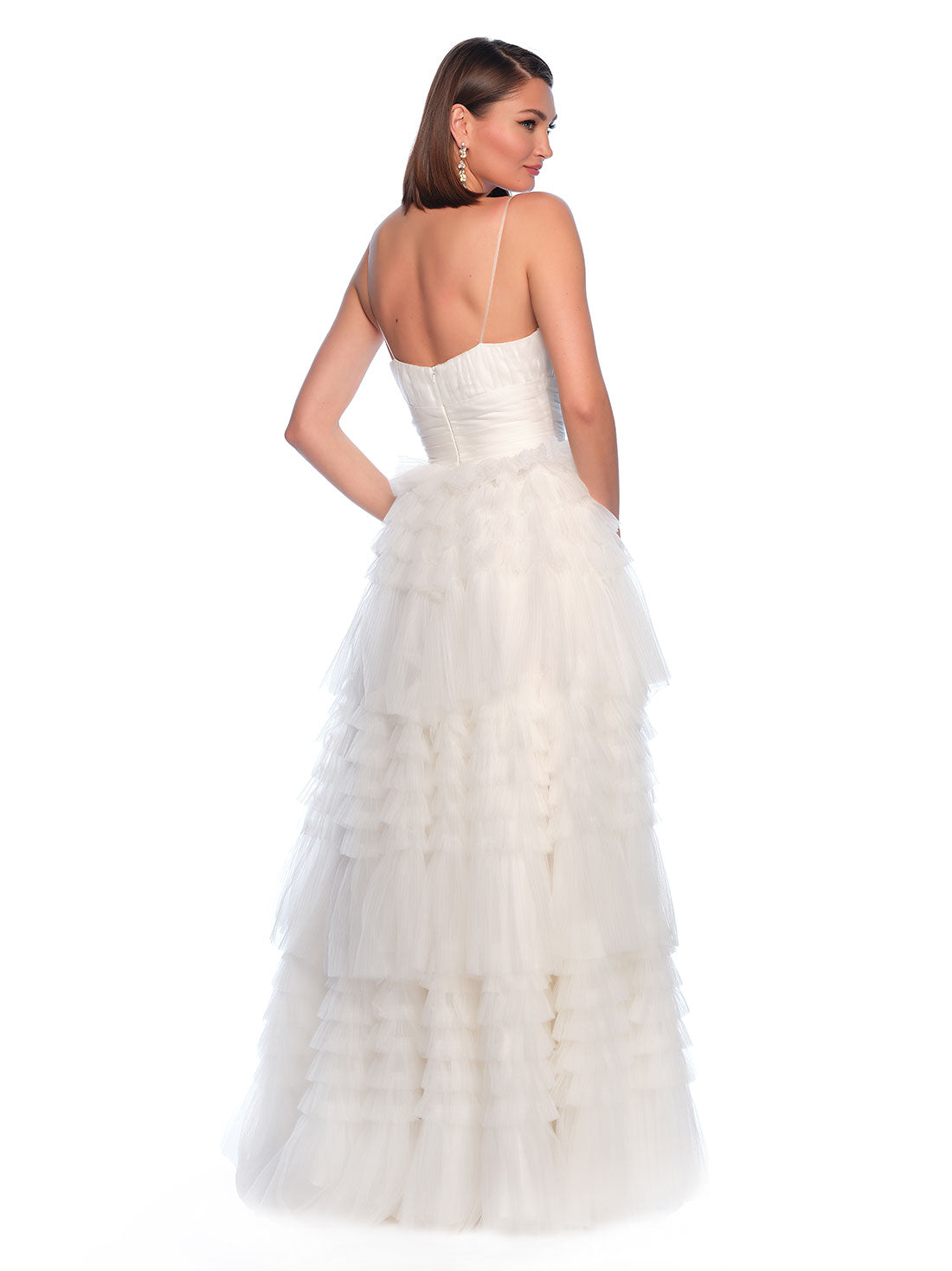 TIERED EMPIRE WAIST WEDDING DRESS