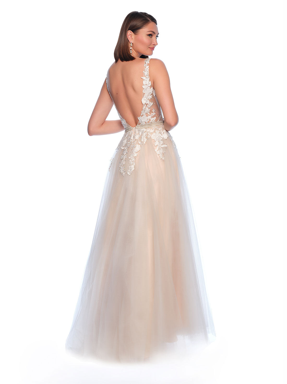 EMBROIDERED TULLE BALLGOWN WEDDING DRESS PLUS SIZE