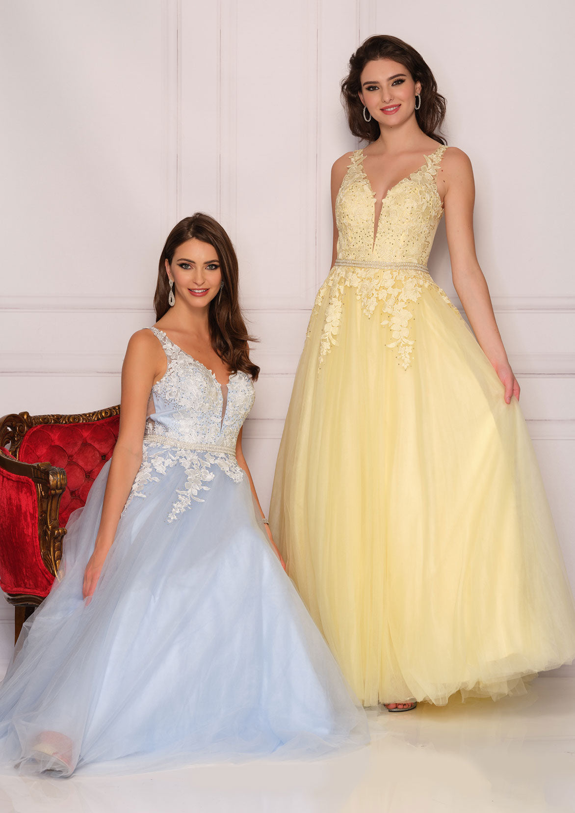 EMBROIDERED TULLE WEDDING DRESS