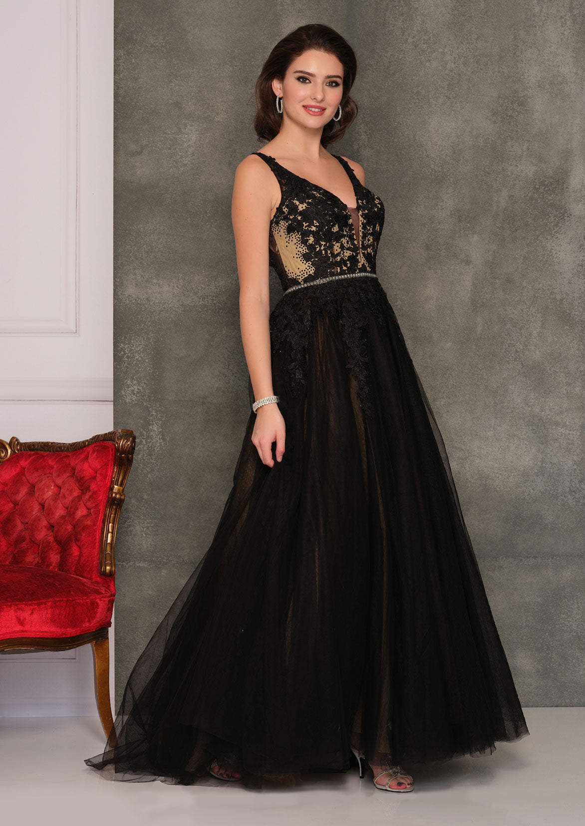 EMBROIDERED TULLE BALLGOWN WEDDING DRESS PLUS SIZE