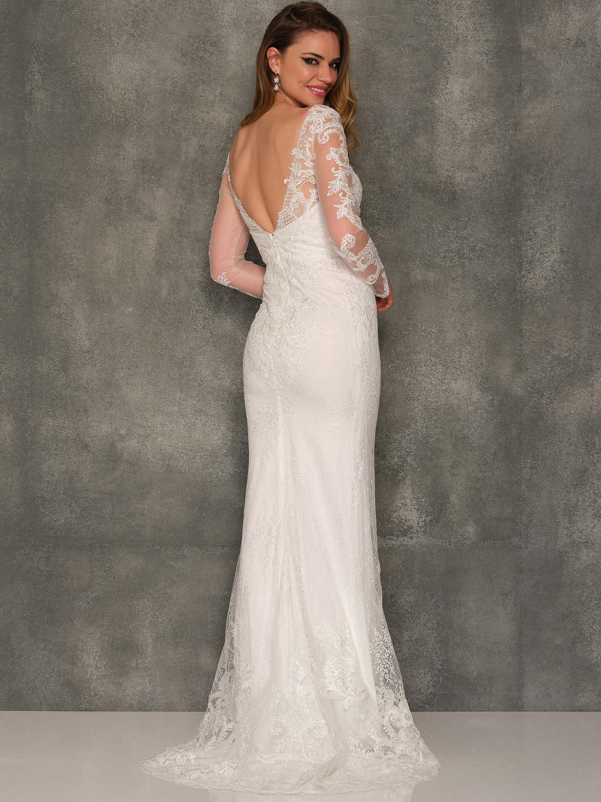 ILLUSION LONG SLEEVE WEDDING DRESS