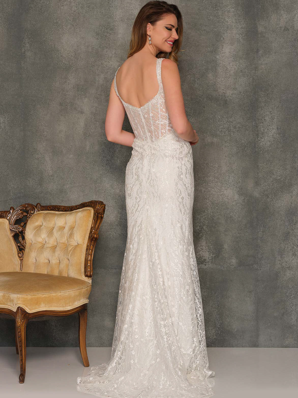 EMBROIDERED CORSET WEDDING DRESS