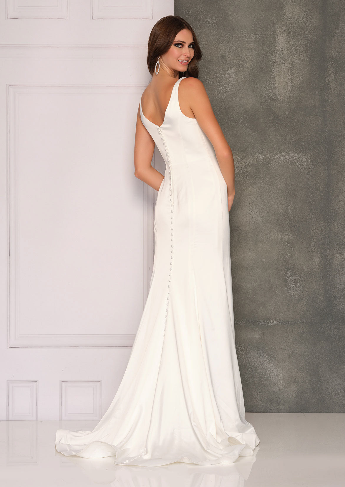 STRETCH SATIN WEDDING DRESS