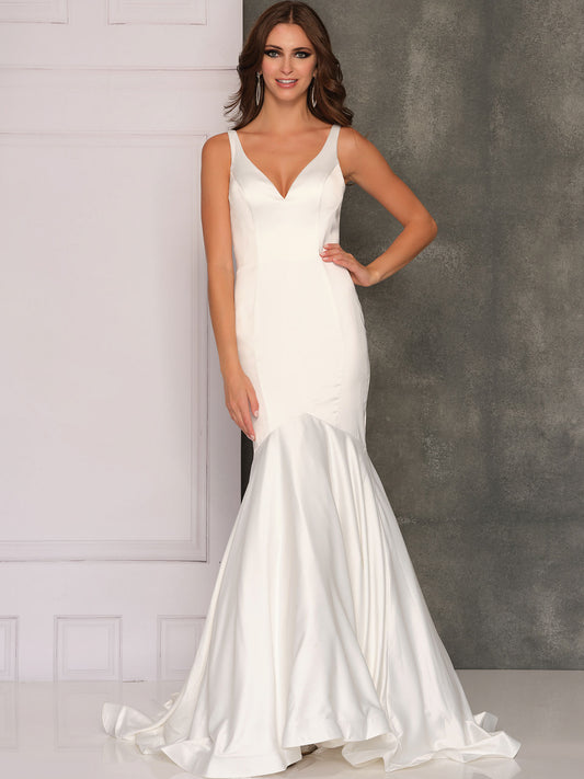 STRETCH SATIN MERMAID WEDDING DRESS