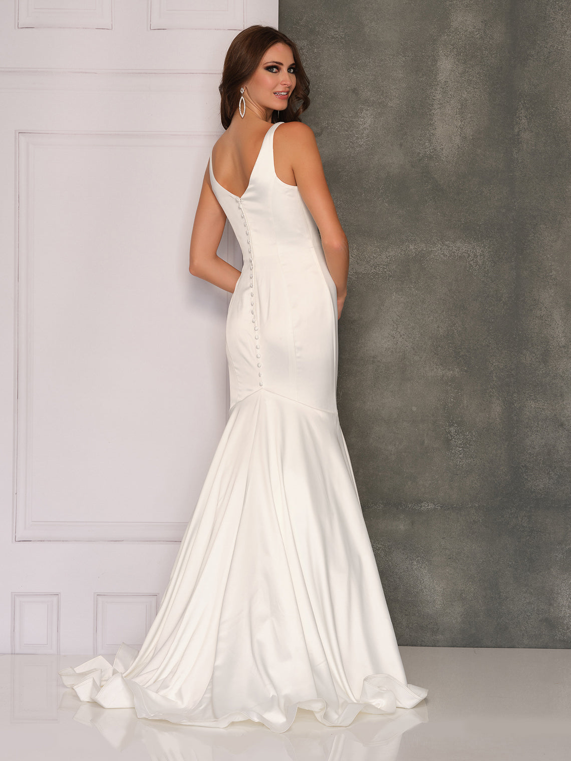 STRETCH SATIN MERMAID WEDDING DRESS