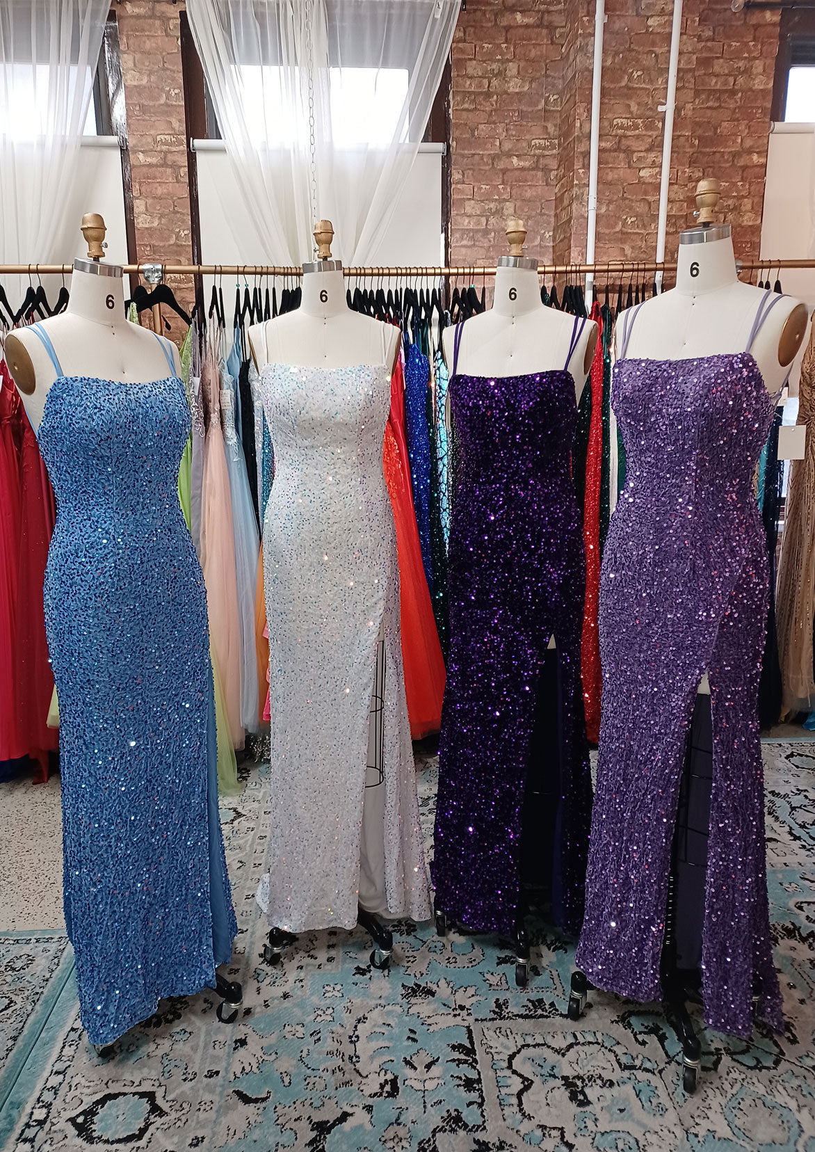 SEQUINS VELVET GOWN