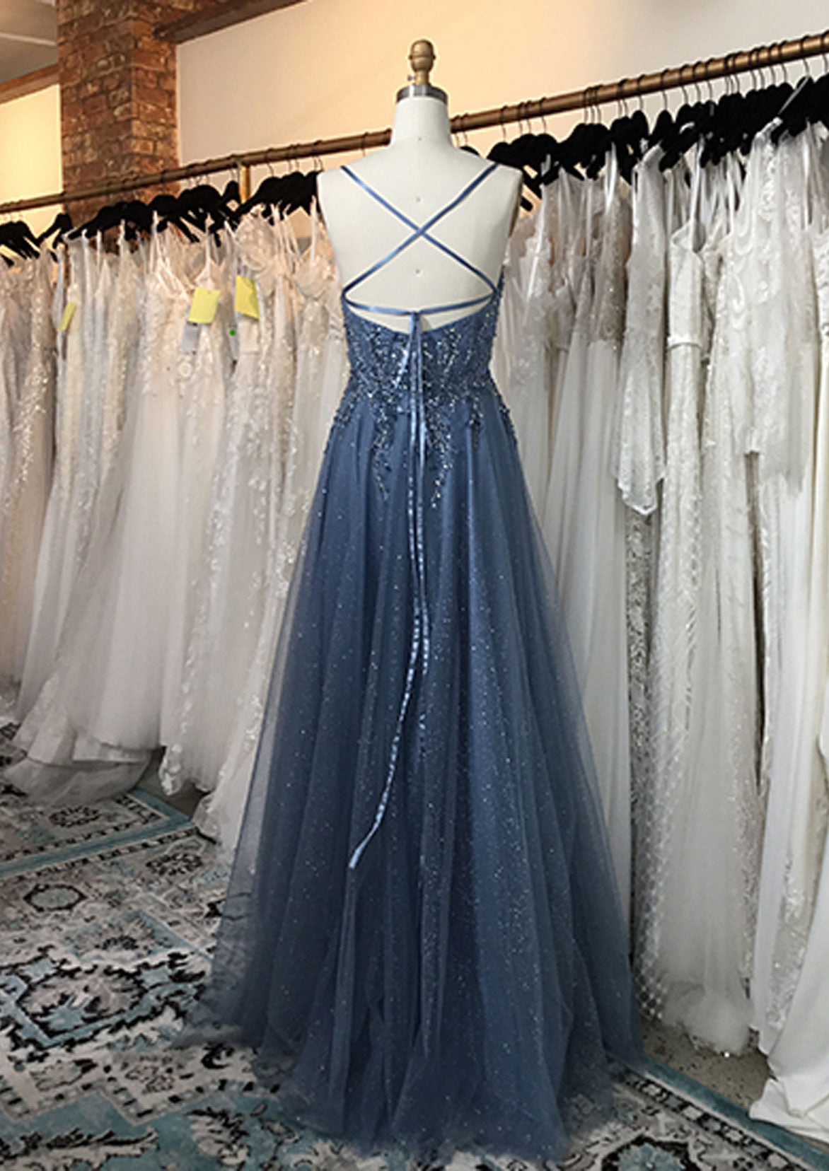 BEADED TULLE BALLGOWN
