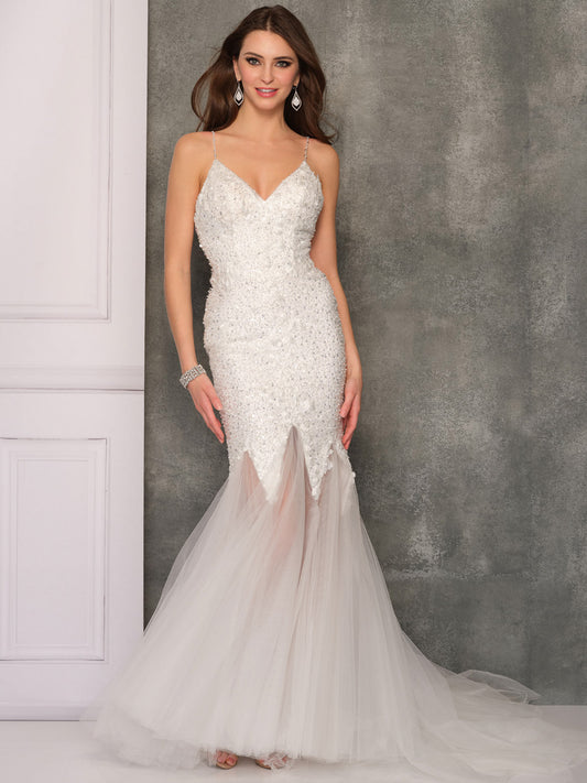 SEQUINED FITTED MERMAID WEDDING GOWN