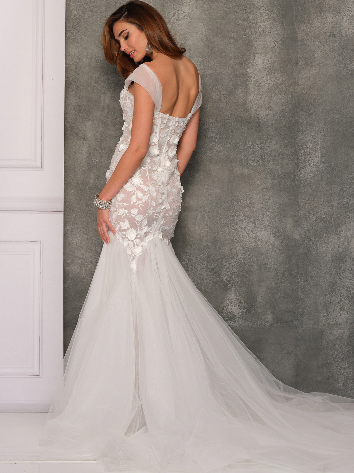 OFF-SHOULDER PETAL MERMAID DRESS