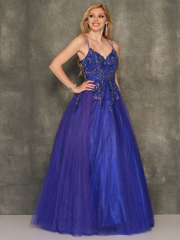 open lace back dress Dave & Johnny Prom Dress 10948