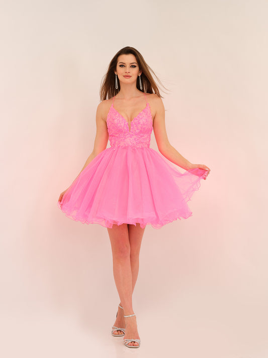 STRAPPY BACKLESS TULLE DRESS