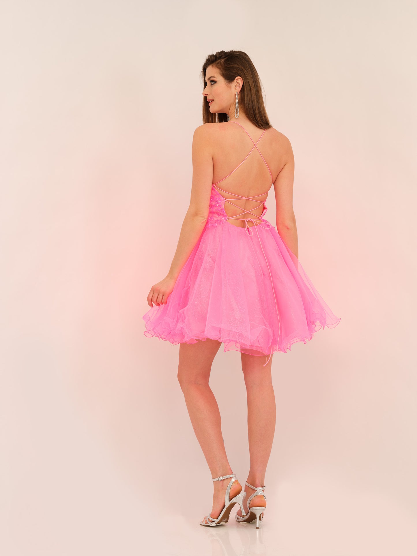 STRAPPY BACKLESS TULLE DRESS