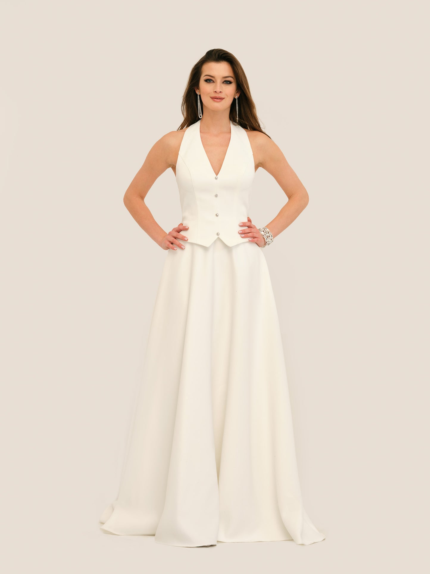 STRAPLESS CHIFFON GOWN