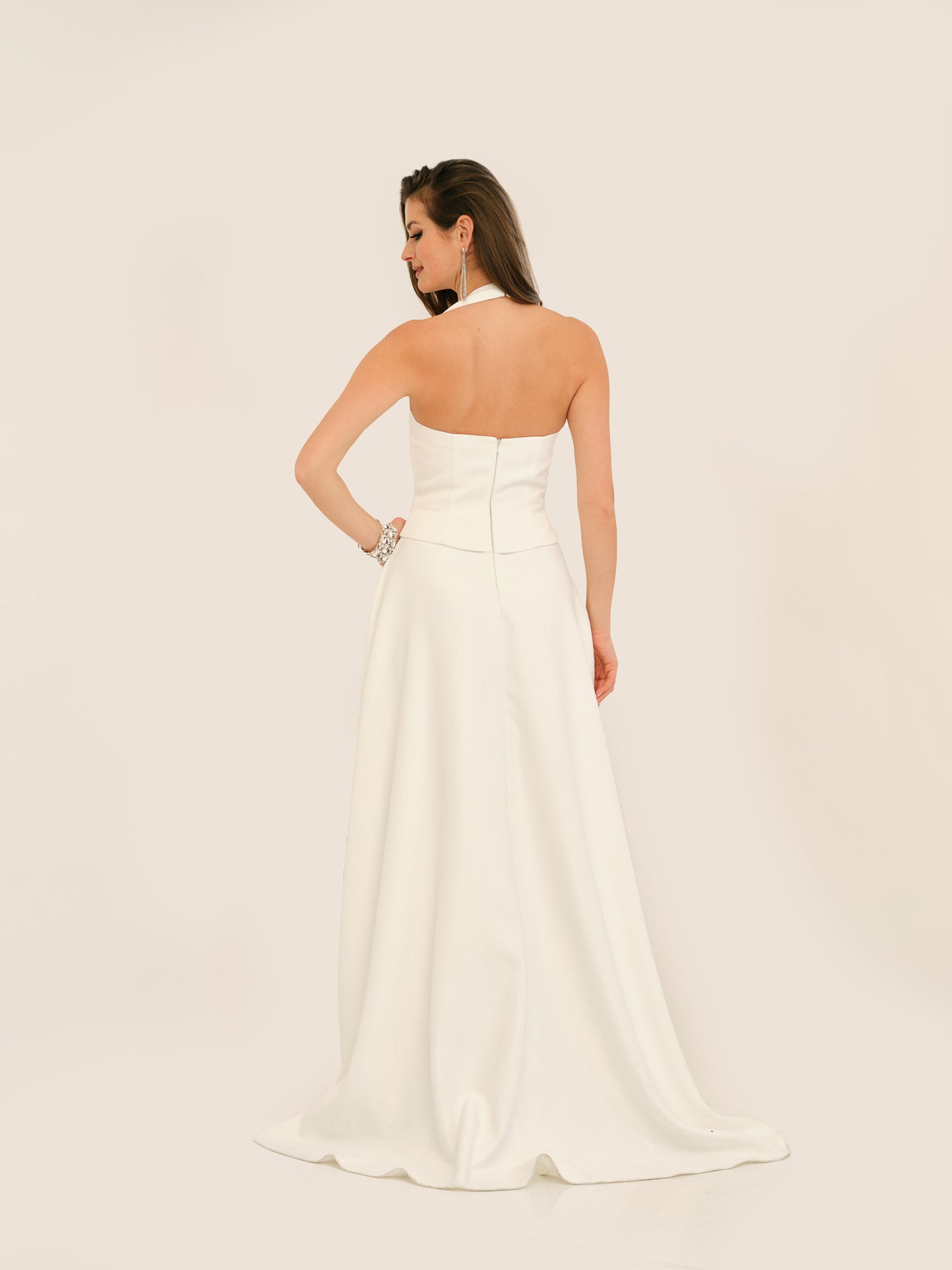 STRAPLESS CHIFFON GOWN