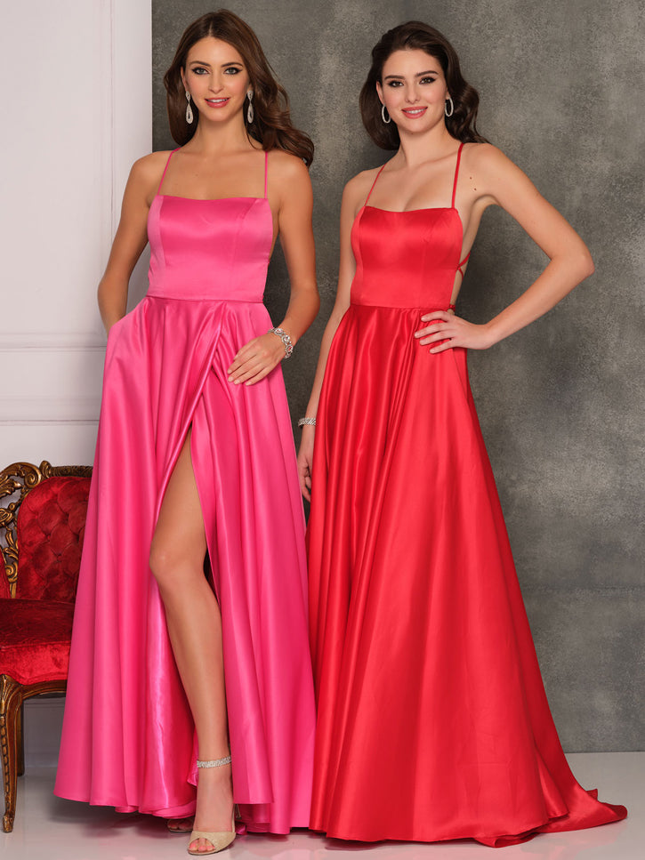 FLOWY SATIN GOWN