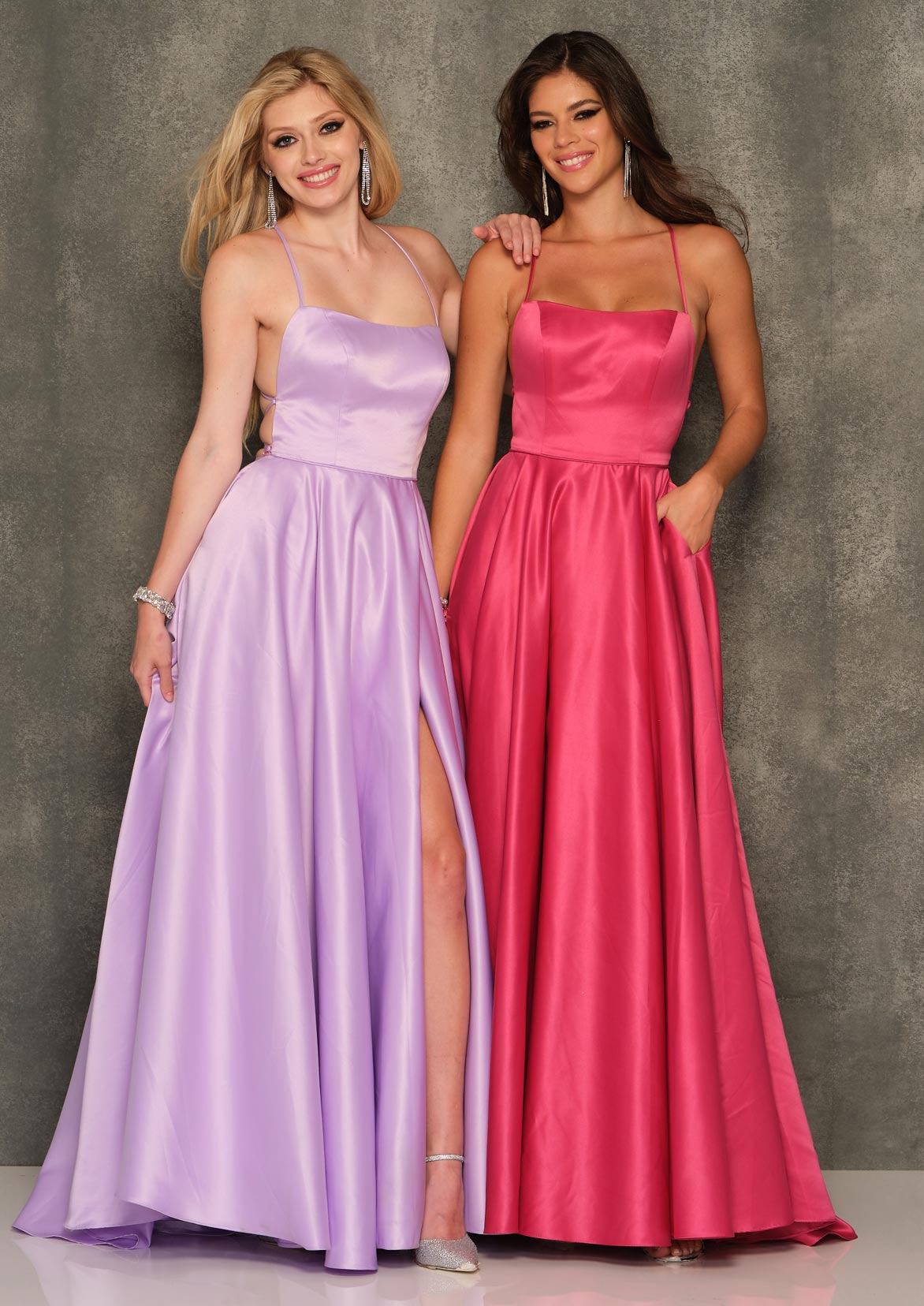 FLOWY SATIN GOWN