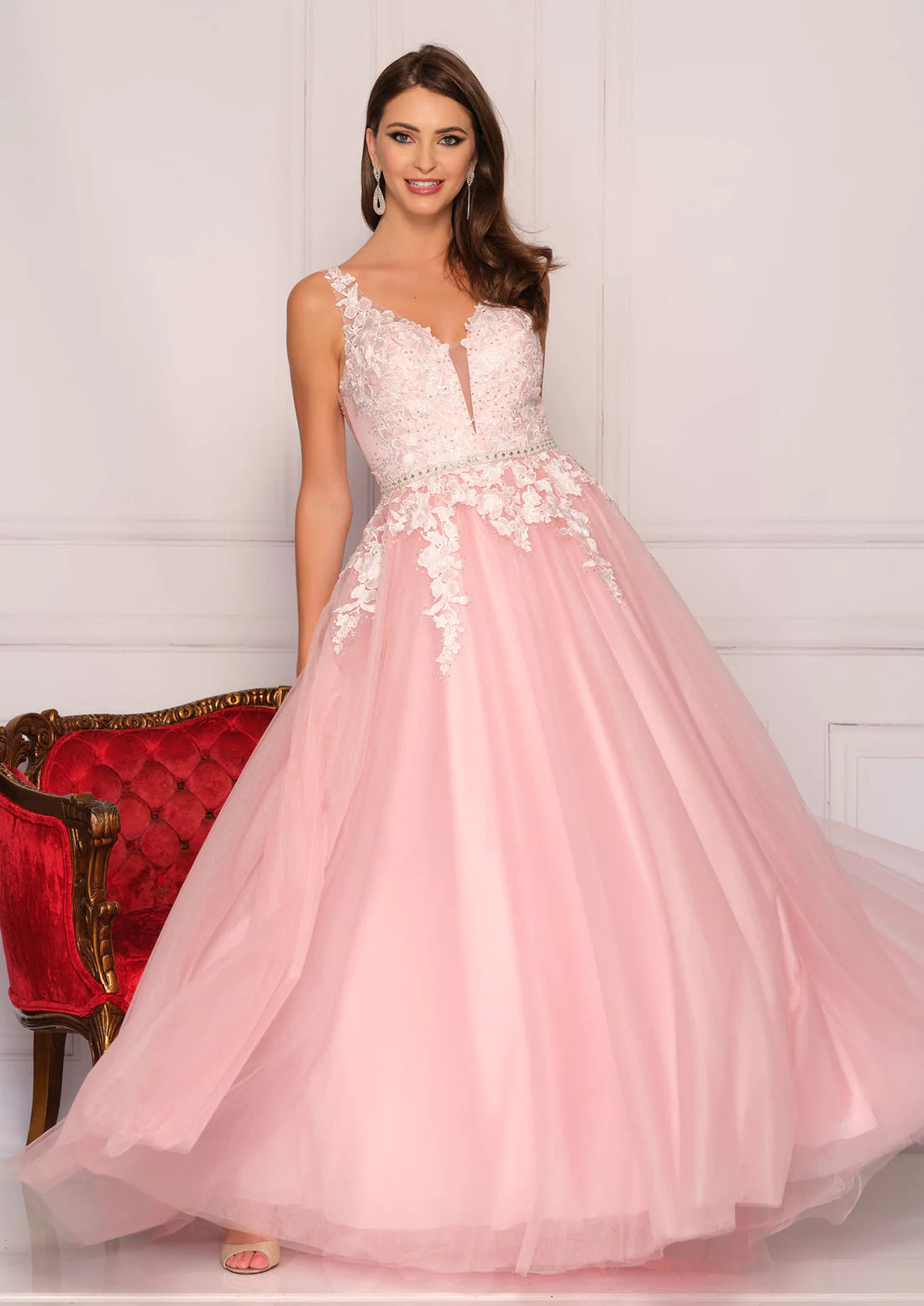 EMBROIDERED TULLE BALLGOWN WEDDING DRESS