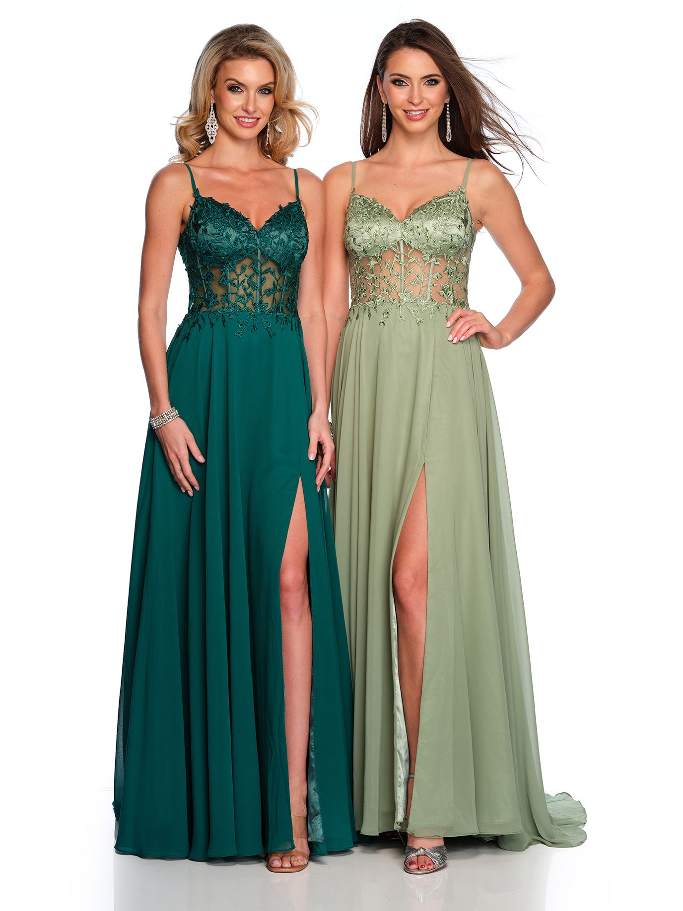 LACE TOP CUT OUT BACK FLOWY GOWN - Dave & Johnny LACE TOP CUT OUT BACK FLOWY GOWN - Dave & Johnny