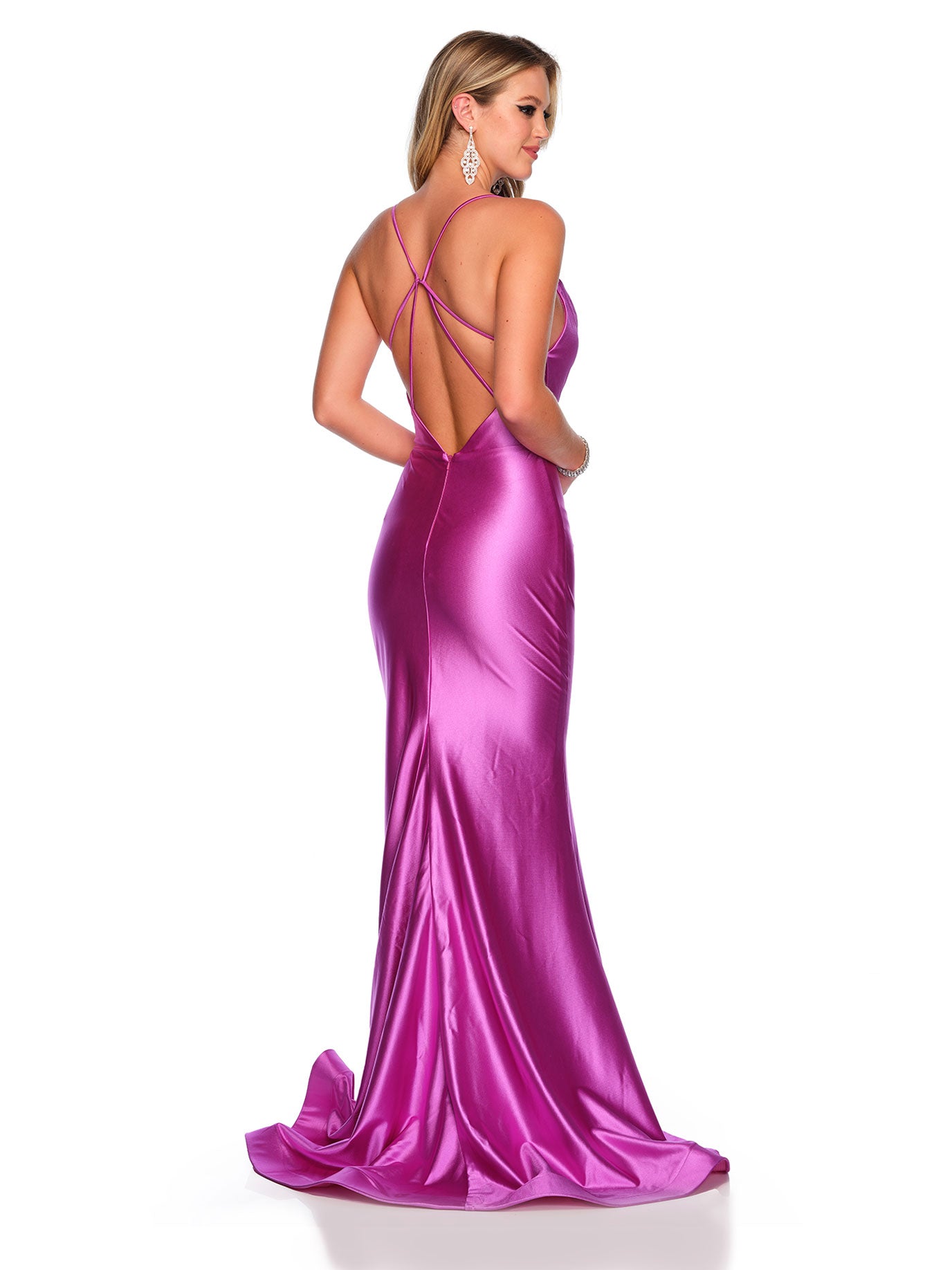 COWL PEEK-A-BOO NECKLINE FITTED GOWN