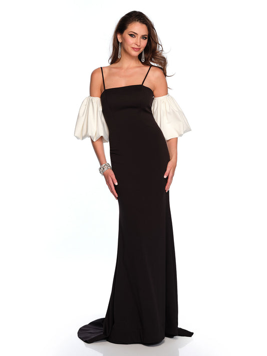 PUFF SLEEVE JERSEY GOWN