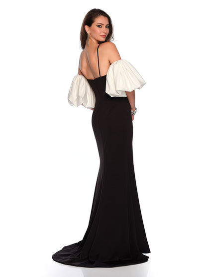 PUFF SLEEVE JERSEY GOWN