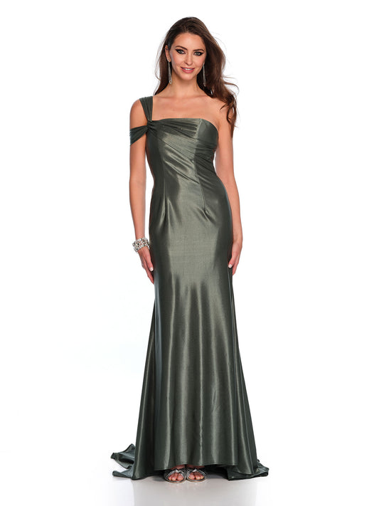 ONE SIDED COLD SHOULDER JERSEY GOWN